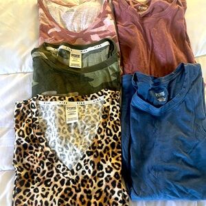 Five T-shirts from Victoria’s Secret pink